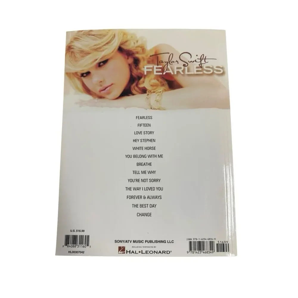 Taylor Swift Fearless Songbook Piano Vocal Guitar Sheet Music Hal Leonard